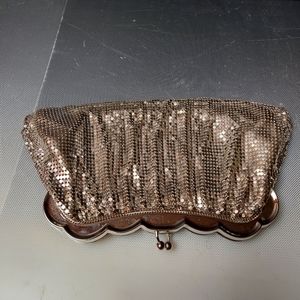 Whiting & Davis Mesh silver bridal clutch bag